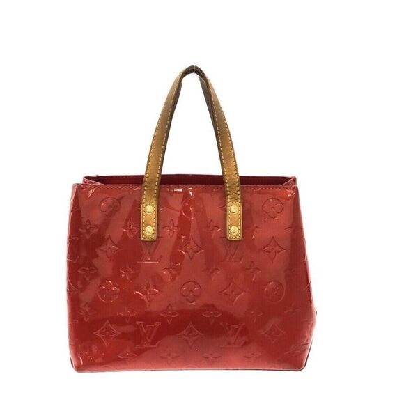 LOUIS VUITTON Reade PM M91088 Rouge Monogram Vernis MI1011 Handbag - Picture 1 of 14
